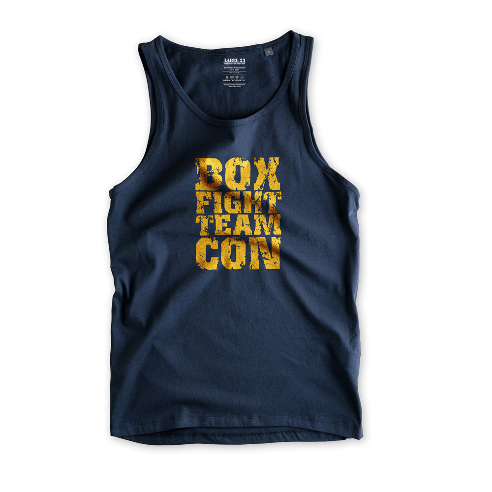 Männer Tanktop Fight Team navy-orange von Label 23