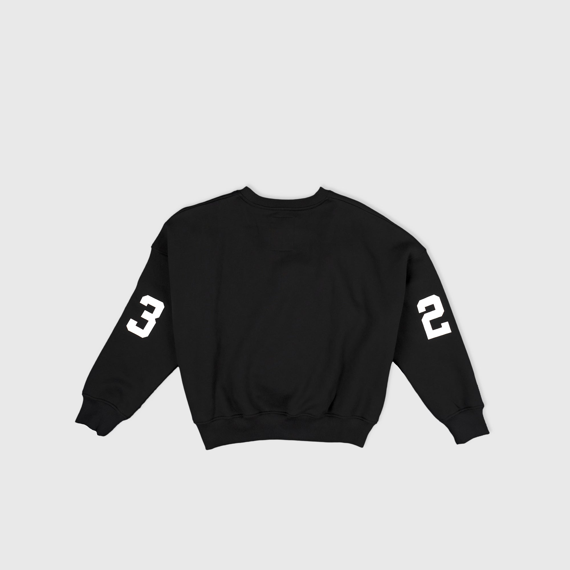 Label 23 Sweatshirt BXCN-CNTN in Schwarz – sportliches Unisex-Sweatshirt mit auffälligem Frontprint, klassischer Schnitt und weiche Baumwollmischung, ideal für starke Streetwear mit Statement.