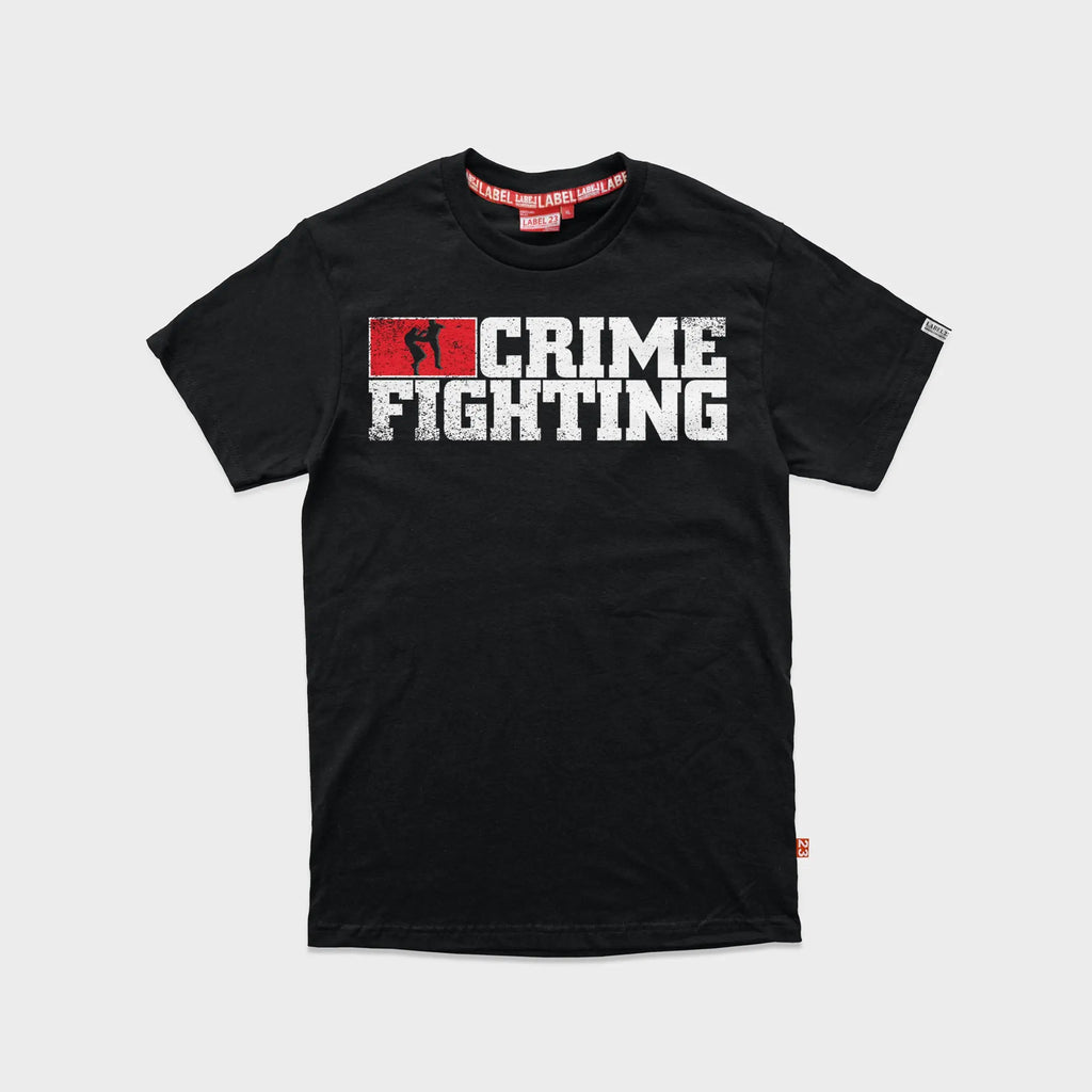 Herren T-Shirt Crime Fighting schwarz Label 23 Label-23