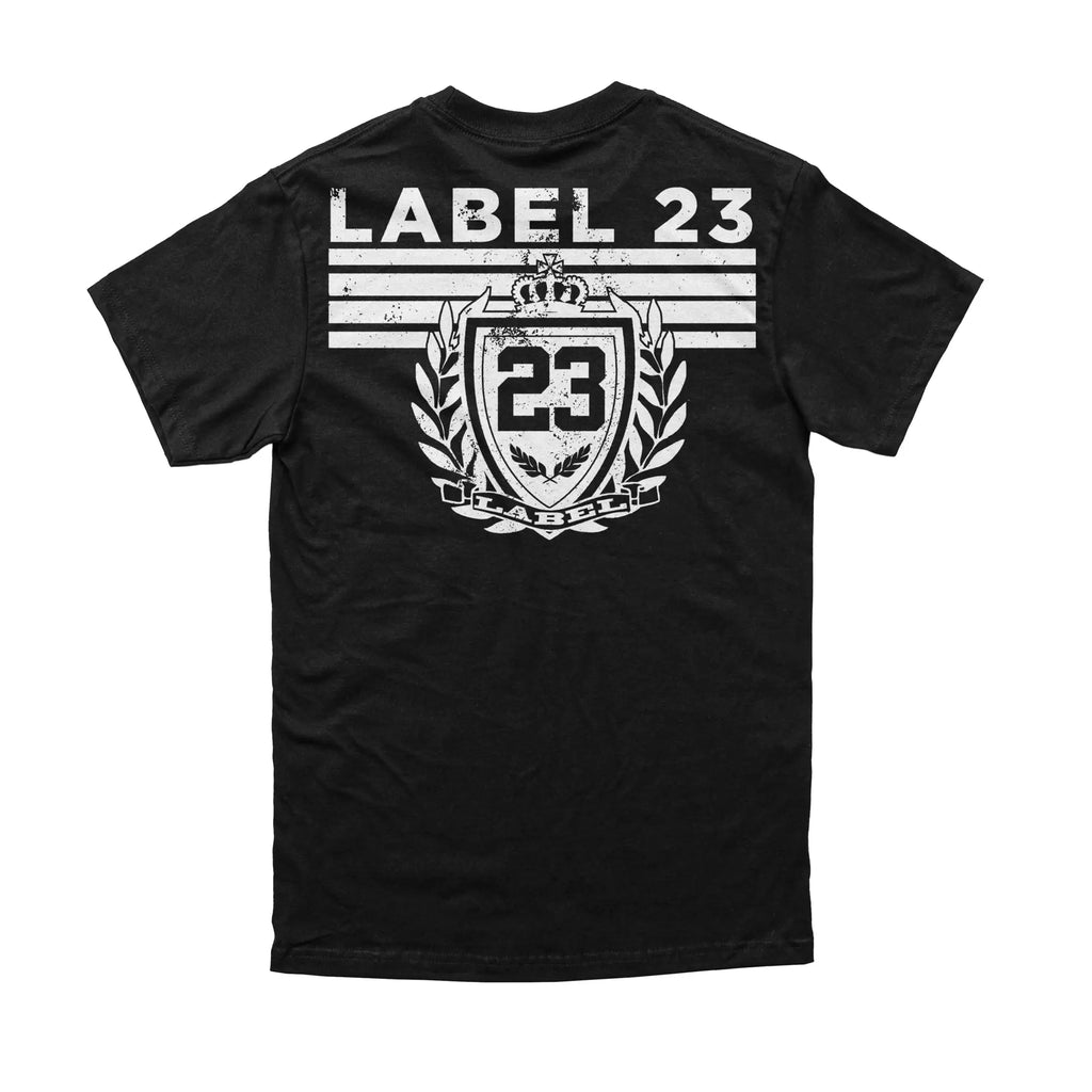 Herren T-Shirt Sports Performance schwarz-weiss Label 23 Label-23