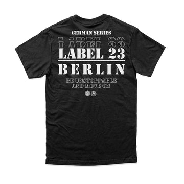 Herren T-Shirt GSL23 Berlin schwarz-weiss Label 23