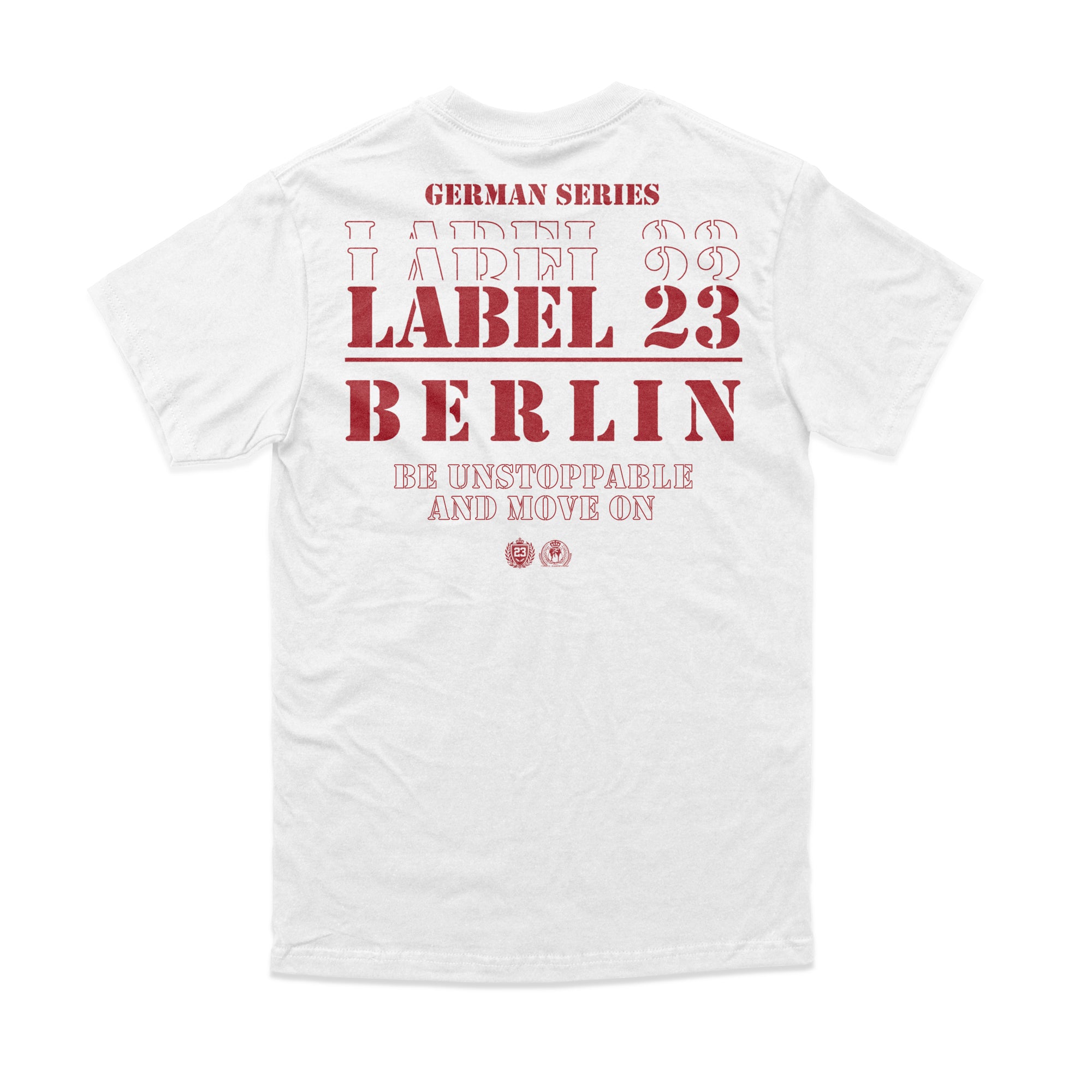 Herren T-Shirt GSL23 Berlin weiss-weinrot