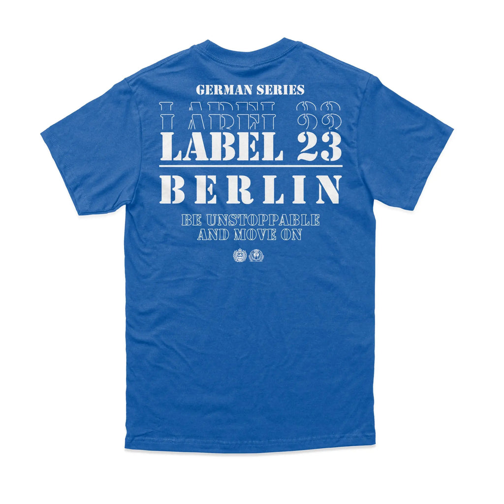 Herren T-Shirt GSL23 Berlin blau-weiss Label 23