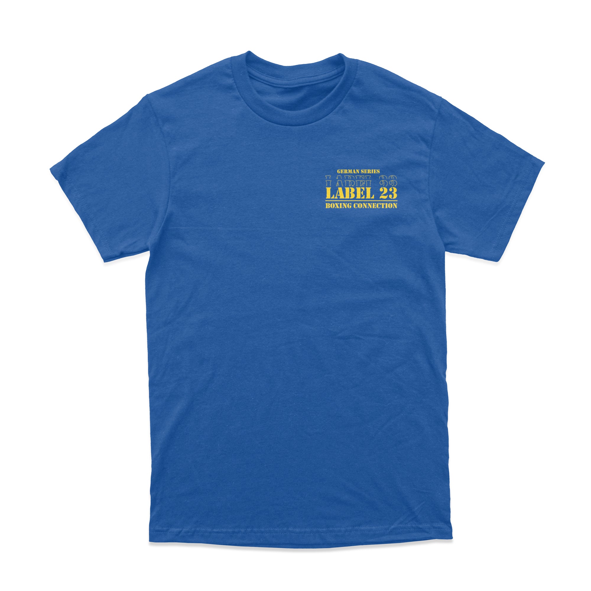 Herren T-Shirt GSL23 Leipzig blau-gelb Label 23