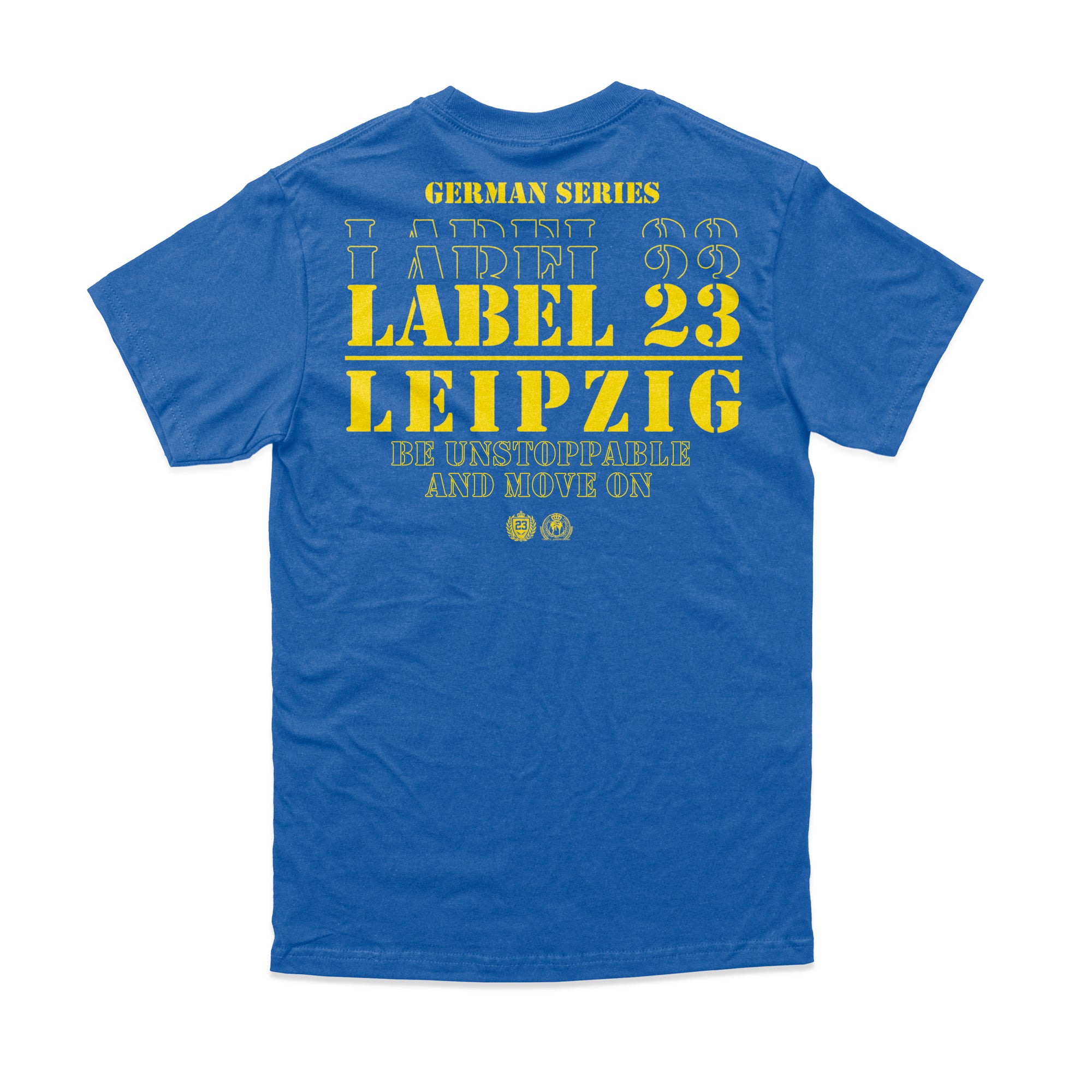 Herren T-Shirt GSL23 Leipzig blau-gelb