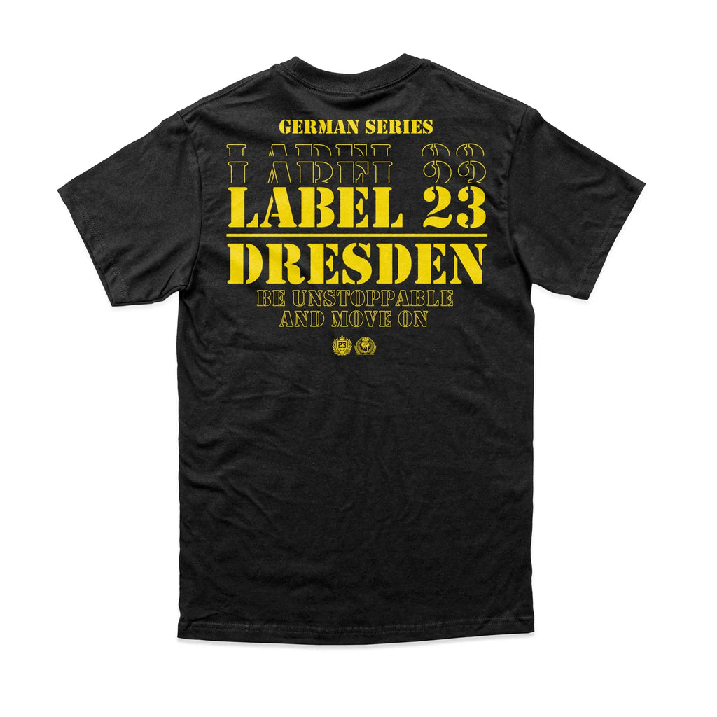 Herren T-Shirt GSL23 Dresden schwarz-gelb Label 23
