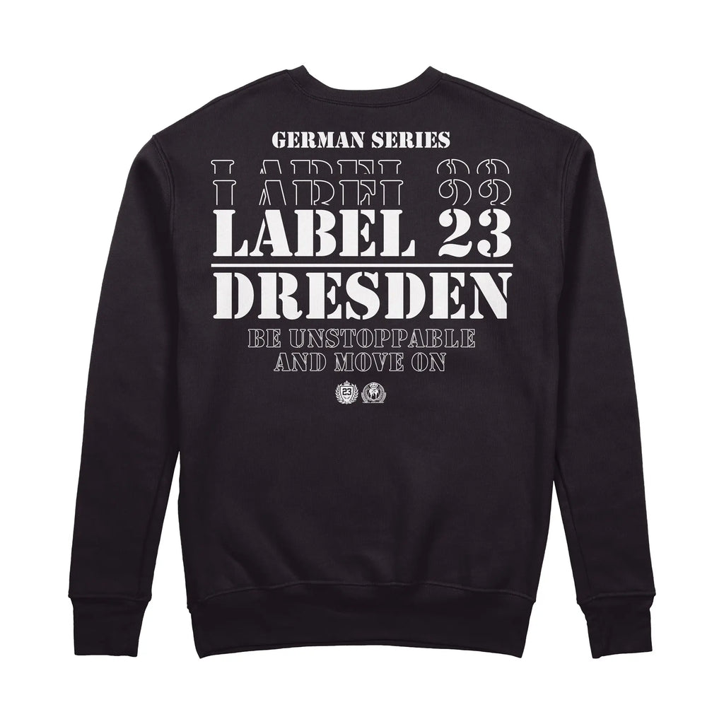 Herren Sweatshirt GSL23 Dresden schwarz-weiss Label 23