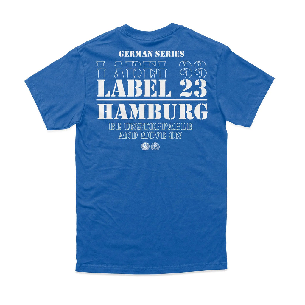 Herren T-Shirt GSL23 Hamburg blau-weiss Label 23