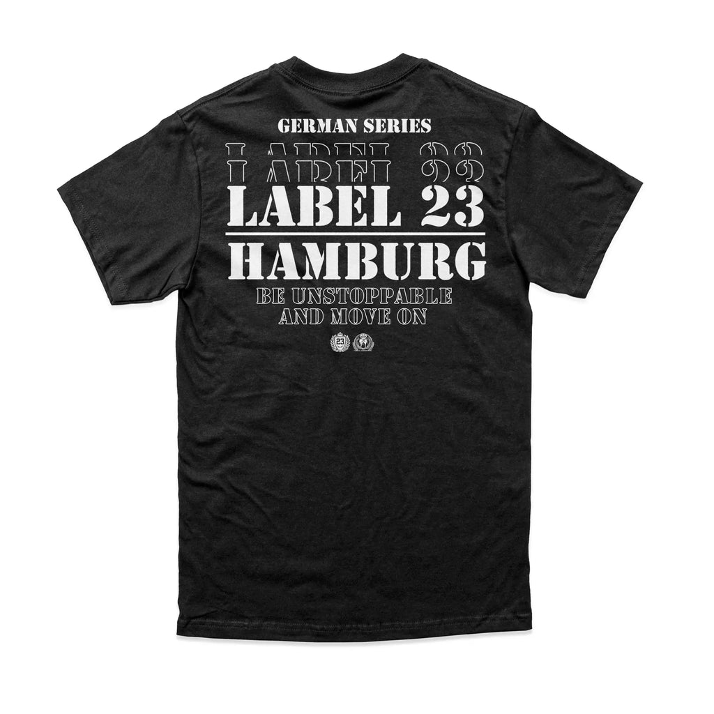Herren T-Shirt GSL23 Hamburg schwarz-weiss Label 23