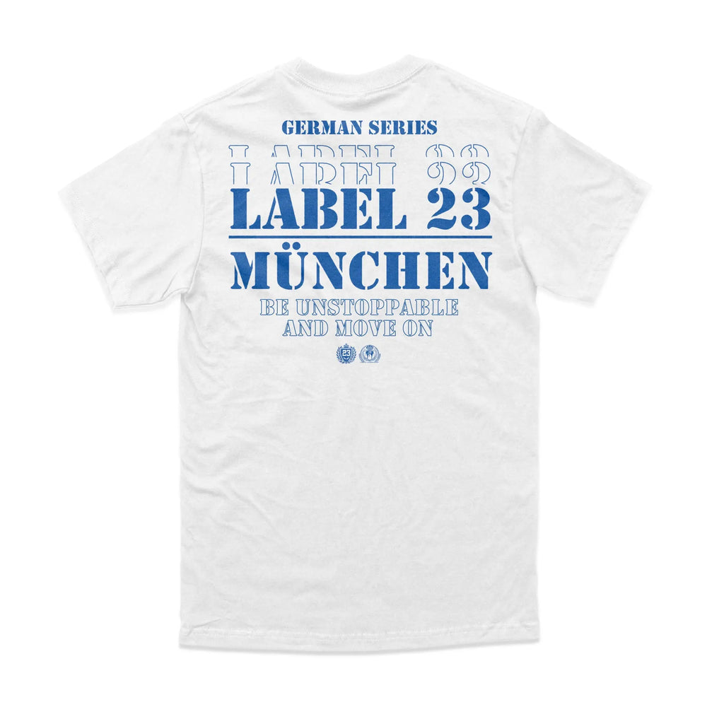 Herren T-Shirt GSL23 München weiss-blau Label 23
