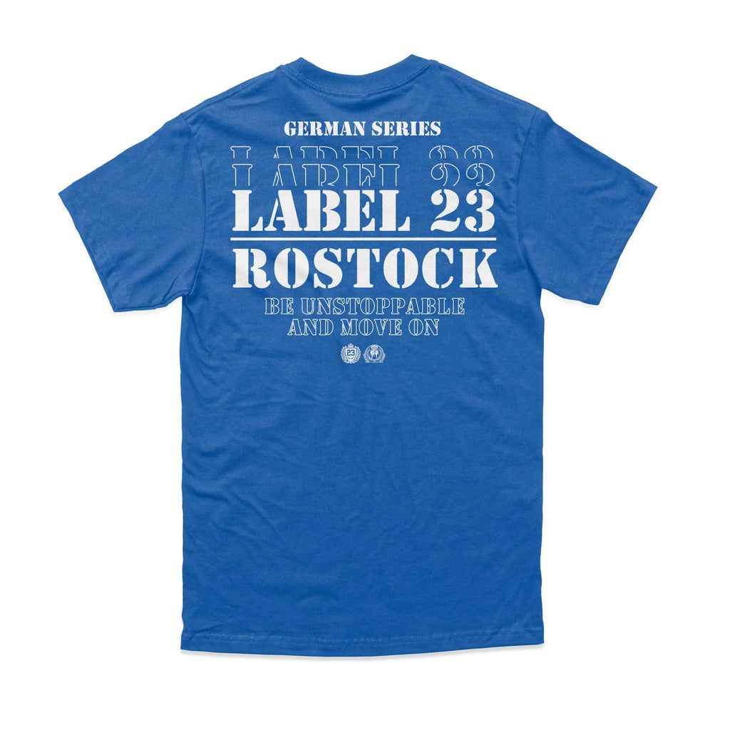 Herren T-Shirt GSL23 Rostock blau-weiss Label 23