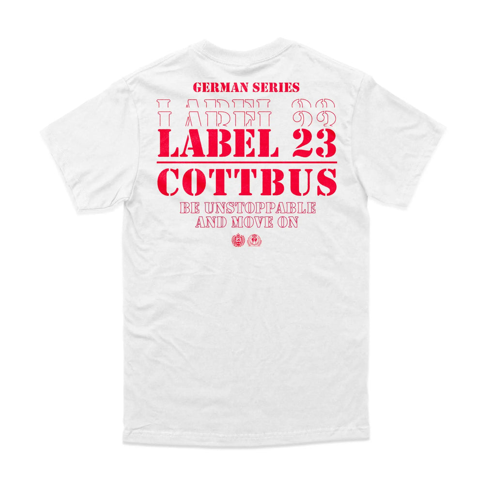 Herren T-Shirt GSL23 Cottbus weiss-rot Label 23