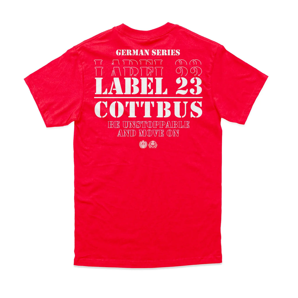 Herren T-Shirt GSL23 Cottbus rot-weiss Label 23