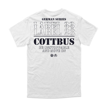 Herren T-Shirt GSL23 Cottbus weiss-schwarz Label 23 Label-23