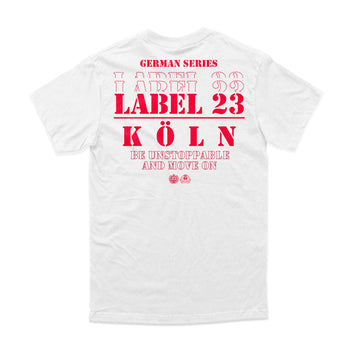 Herren T-Shirt GSL23 Köln weiss-rot Label 23