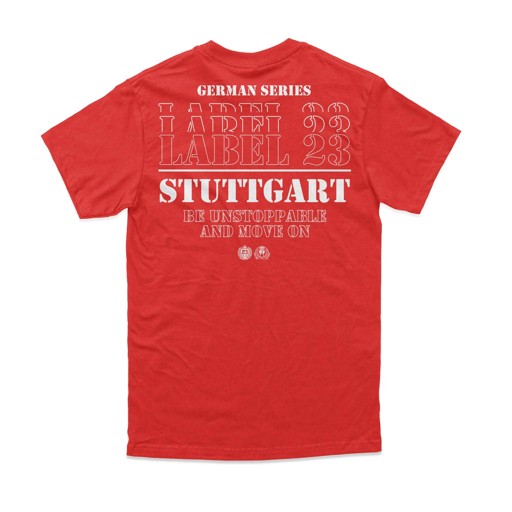 Herren T-Shirt GSL23 Stuttgart rot-weiss Label 23 Label-23