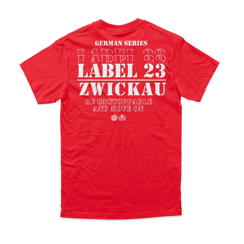 Herren T-Shirt GSL23 Zwickau rot-weiss Label 23