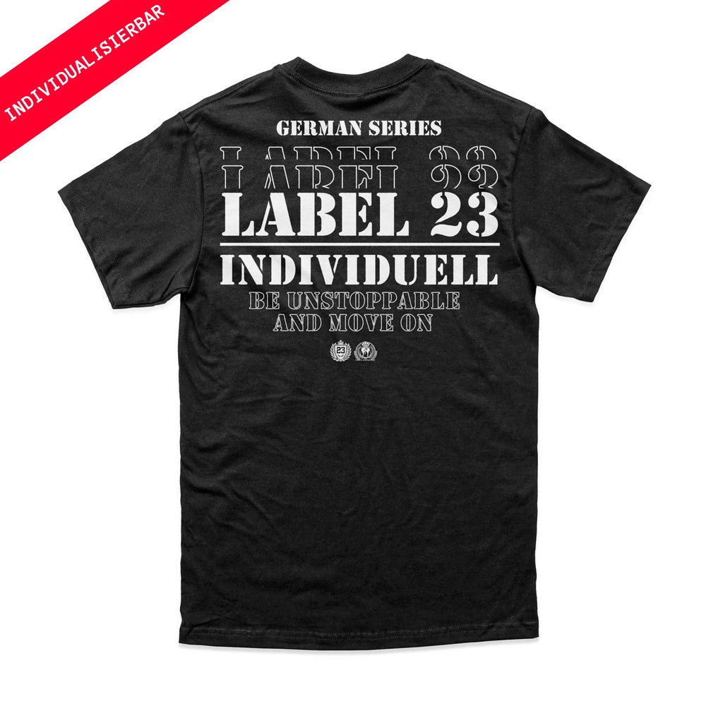 Herren T-Shirt GSL23 Individuell schwarz Label 23