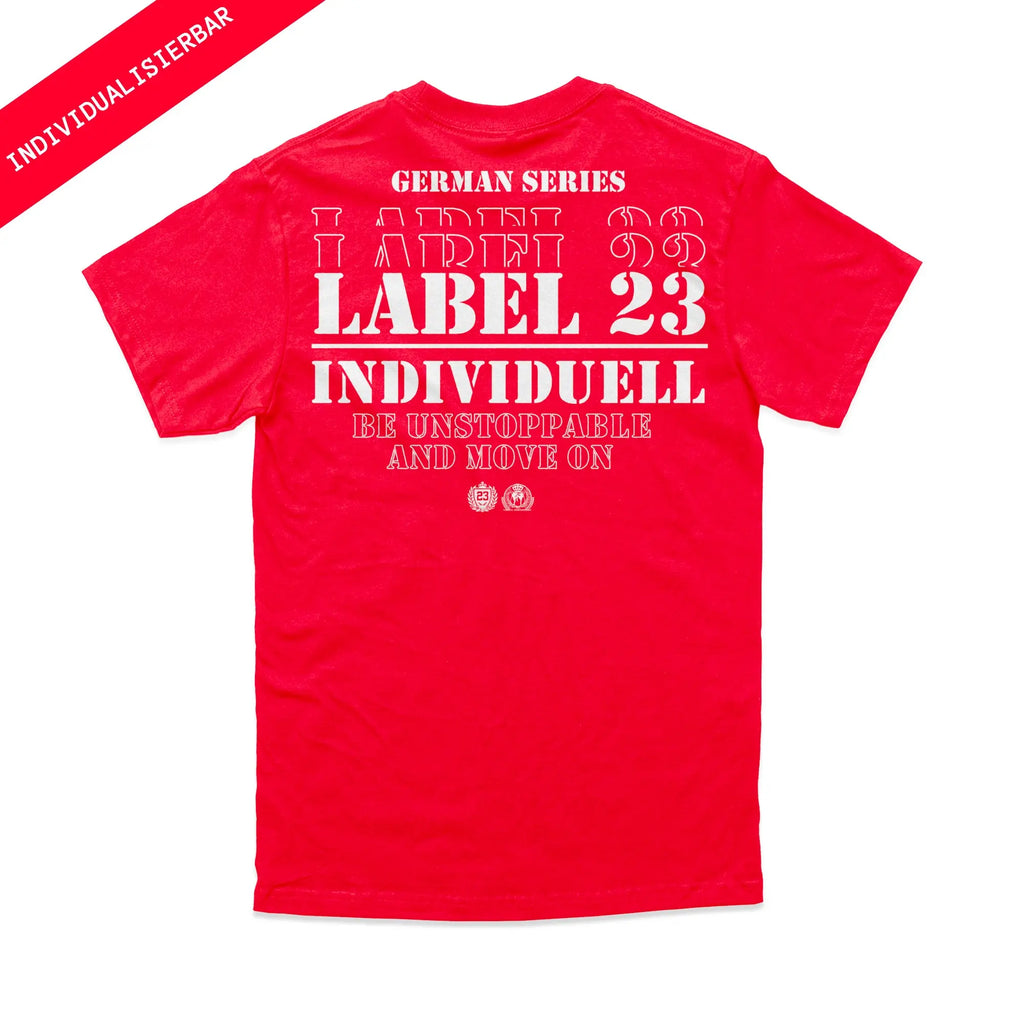 Herren T-Shirt GSL23 Individuell rot Label 23