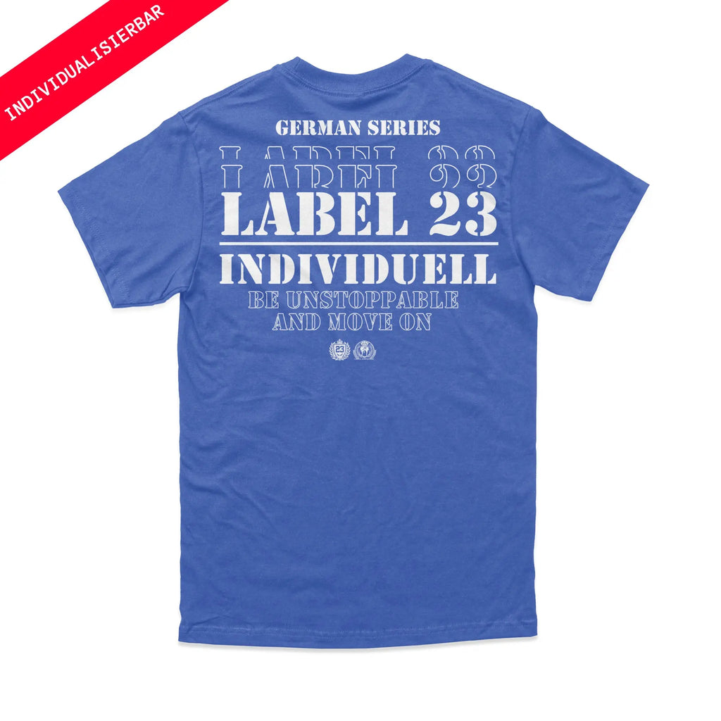 Herren T-Shirt GSL23 Individuell blau Label 23