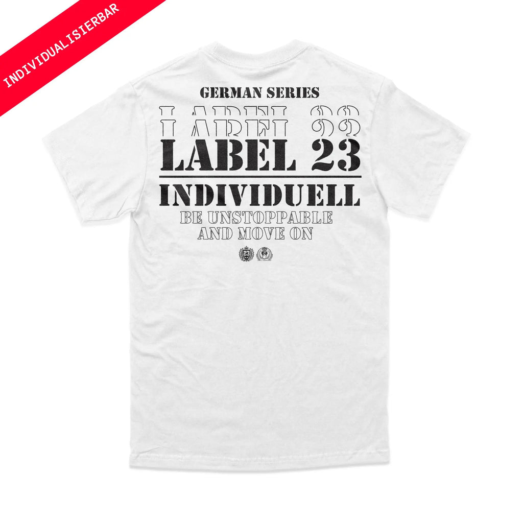 Herren T-Shirt GSL23 Individuell weiss Label 23