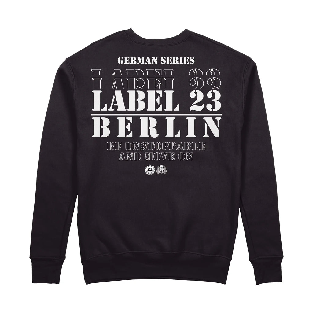 Herren Sweatshirt GSL23 Berlin schwarz-weiss Label 23