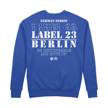 Herren Sweatshirt GSL23 Berlin blau-weiss Label 23