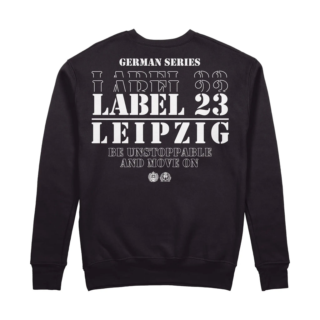 Herren Sweatshirt GSL23 Leipzig schwarz-weiss Label 23