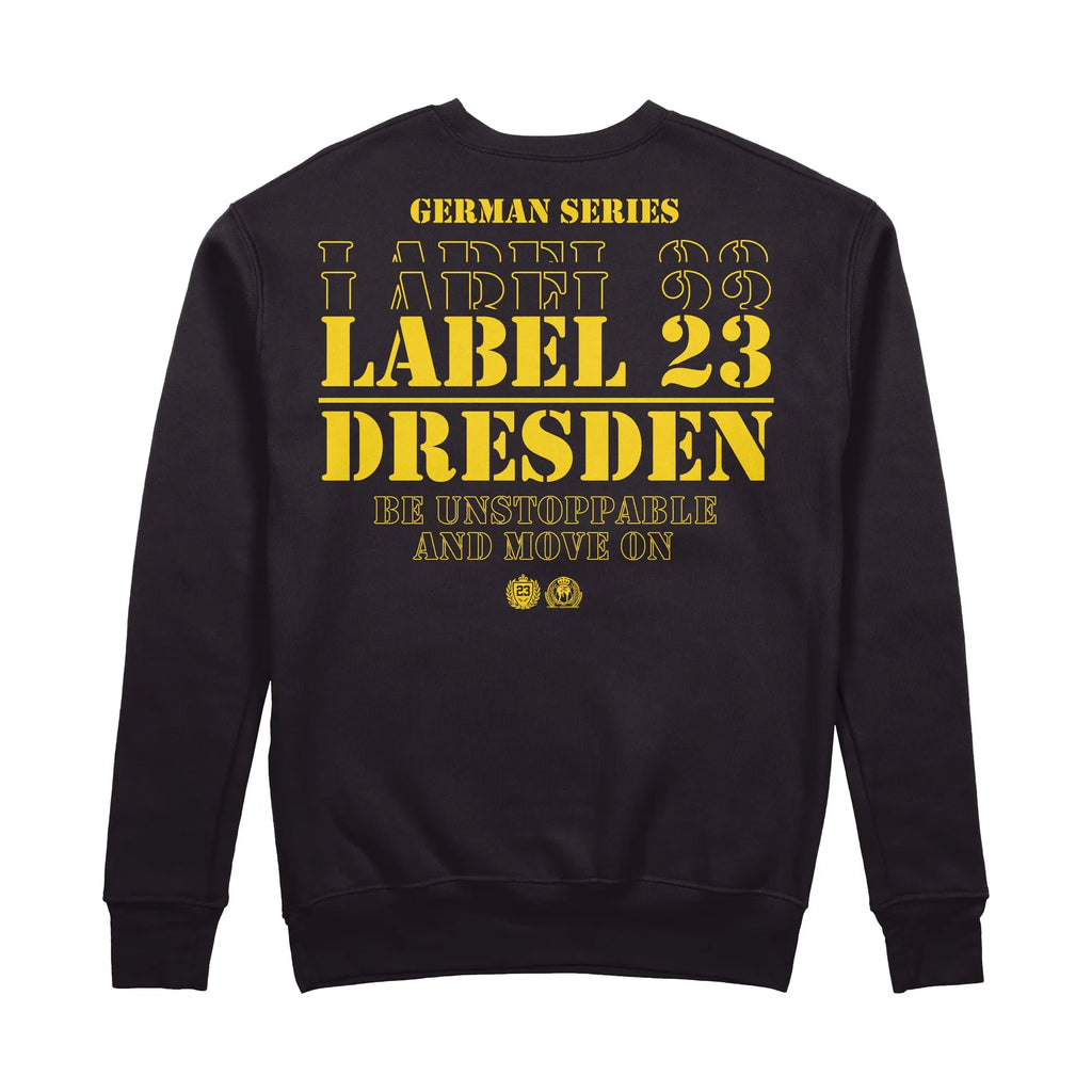 Herren Sweatshirt GSL23 Dresden schwarz-gelb Label 23