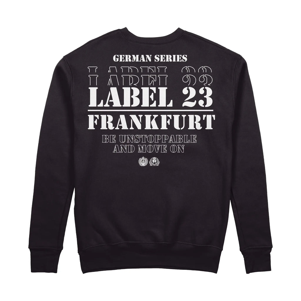 Herren Sweatshirt GSL23 Frankfurt schwarz-weiss Label 23