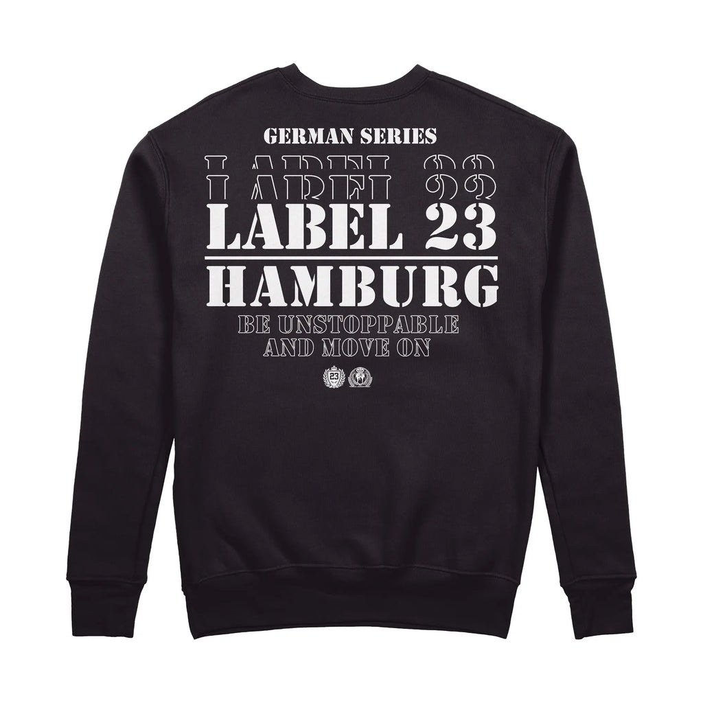 Herren Sweatshirt GSL23 Hamburg schwarz-weiss Label 23