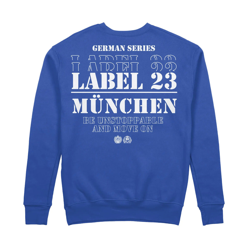 Herren Sweatshirt GSL23 München blau-weiss Label 23