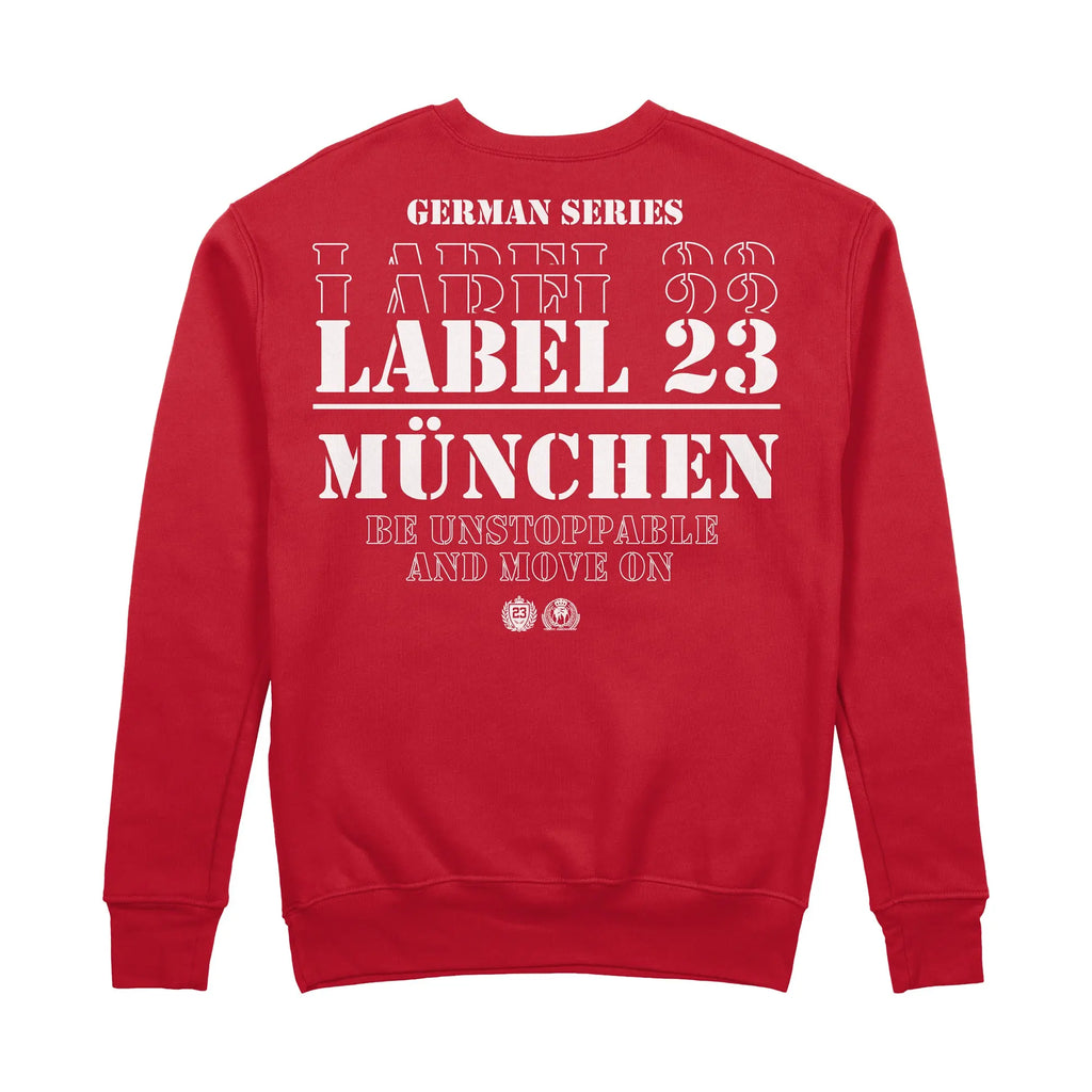 Herren Sweatshirt GSL23 München rot-weiss Label 23