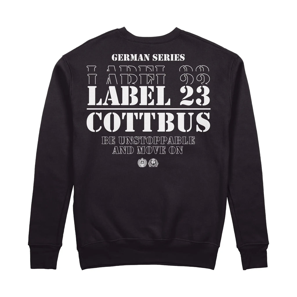 Herren Sweatshirt GSL23 Cottbus schwarz-weiss Label 23