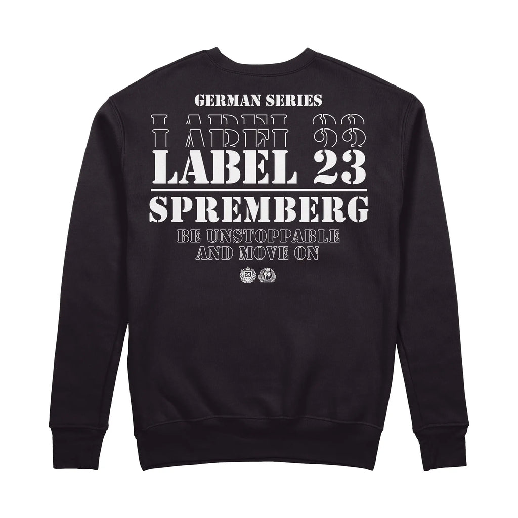 Herren Sweatshirt GSL23 Spremberg schwarz-weiss Label 23