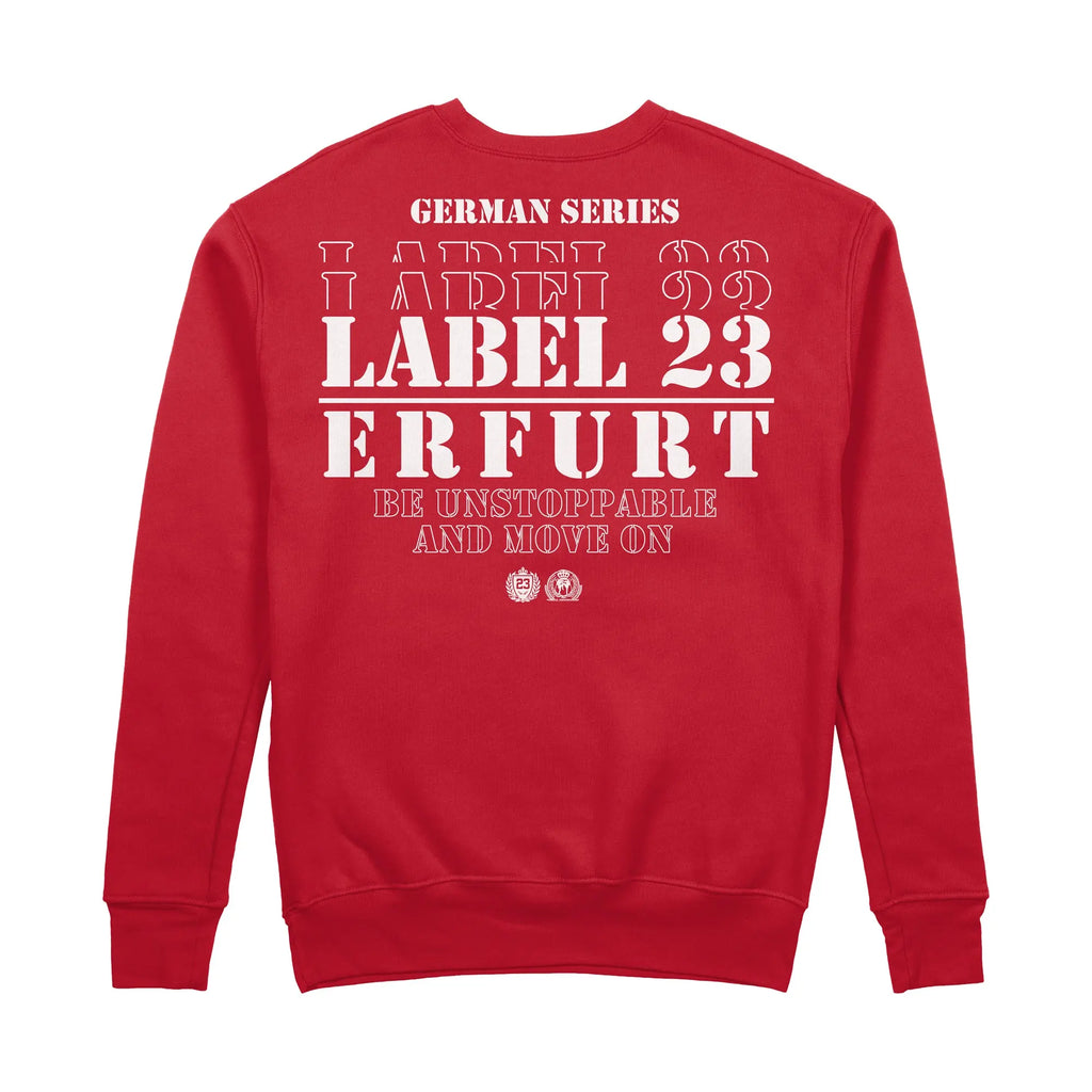 Herren Sweatshirt GSL23 Erfurt rot-weiss Label 23
