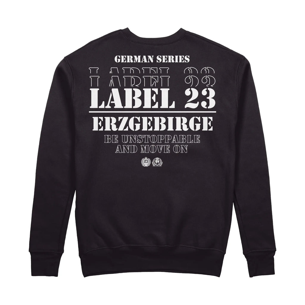 Herren Sweatshirt GSL23 Erzgebirge schwarz-weiss Label 23
