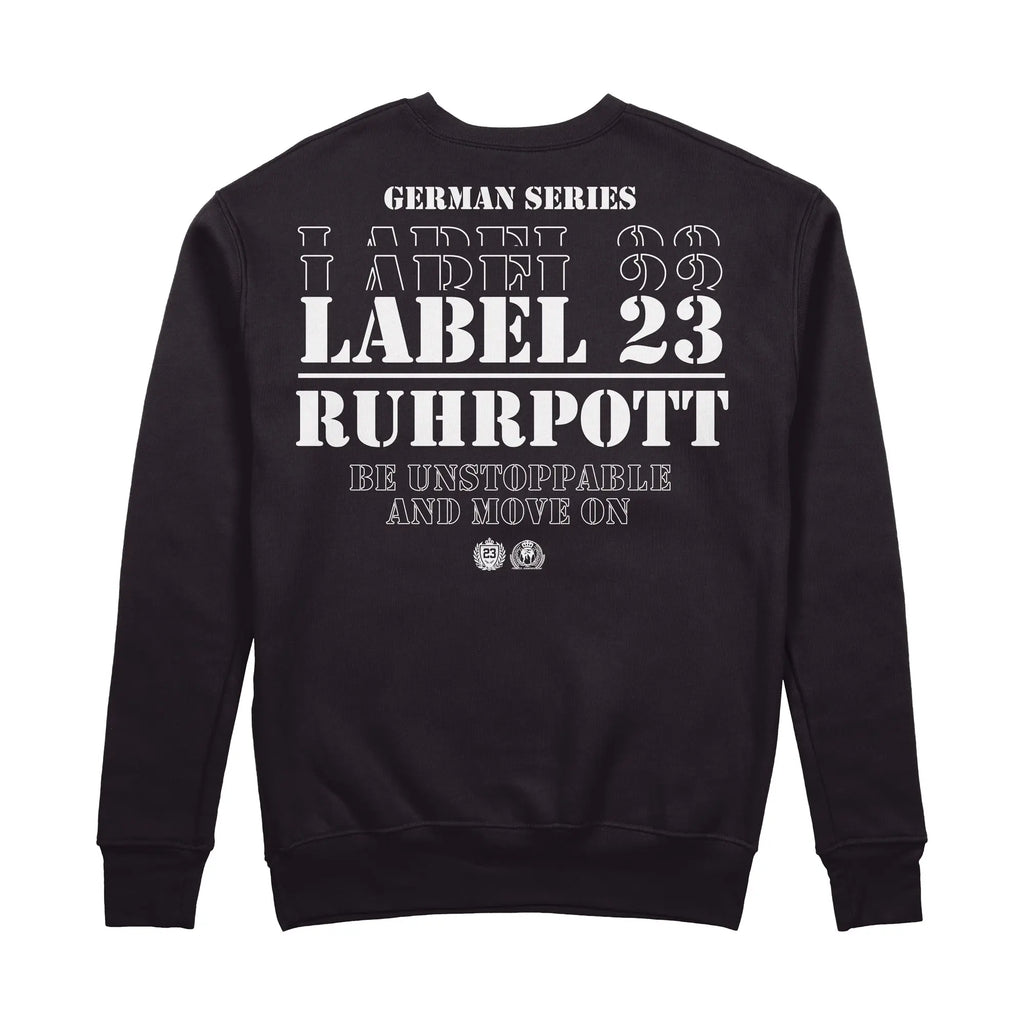 Herren Sweatshirt GSL23 Ruhrpott schwarz-weiss Label 23