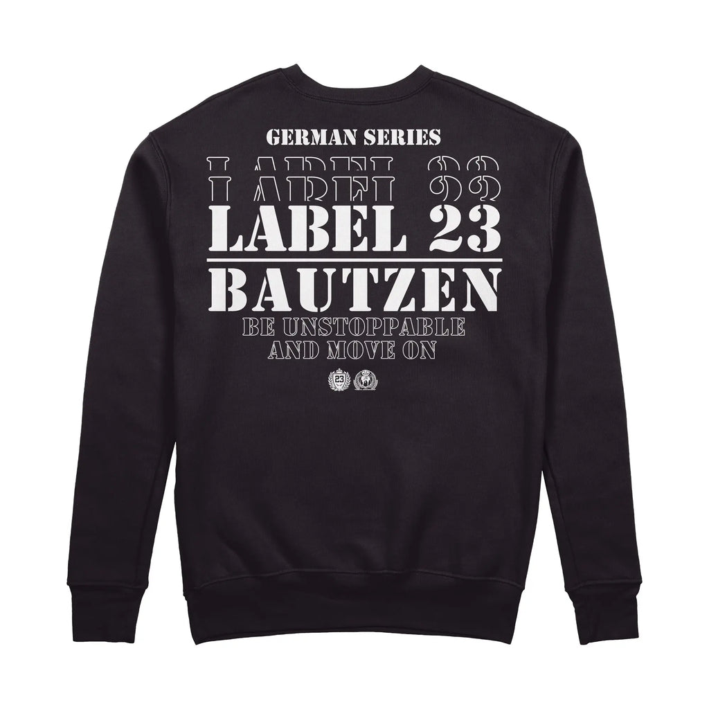 Herren Sweatshirt GSL23 Bautzen schwarz-weiss Label 23