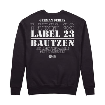 Herren Sweatshirt GSL23 Bautzen schwarz-weiss Label 23