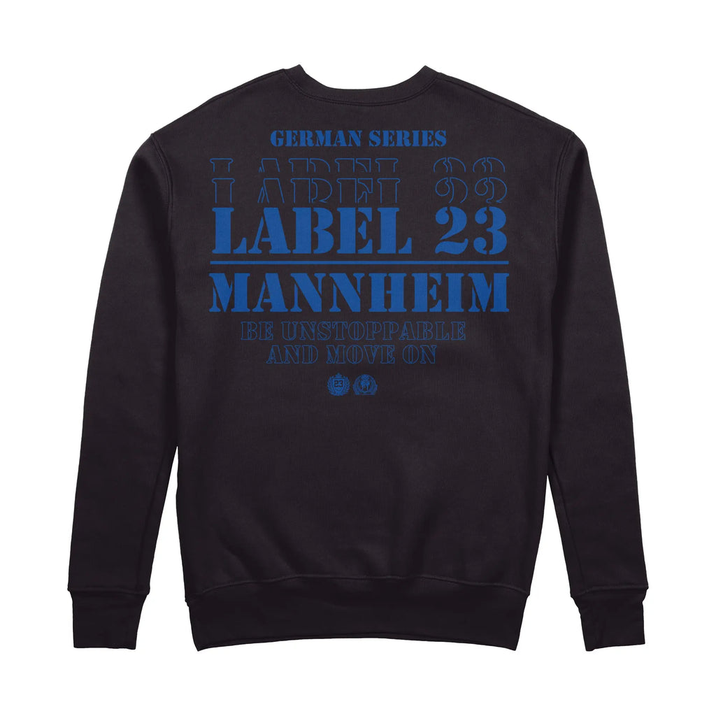 Herren Sweatshirt GSL23 Mannheim schwarz-blau Label 23