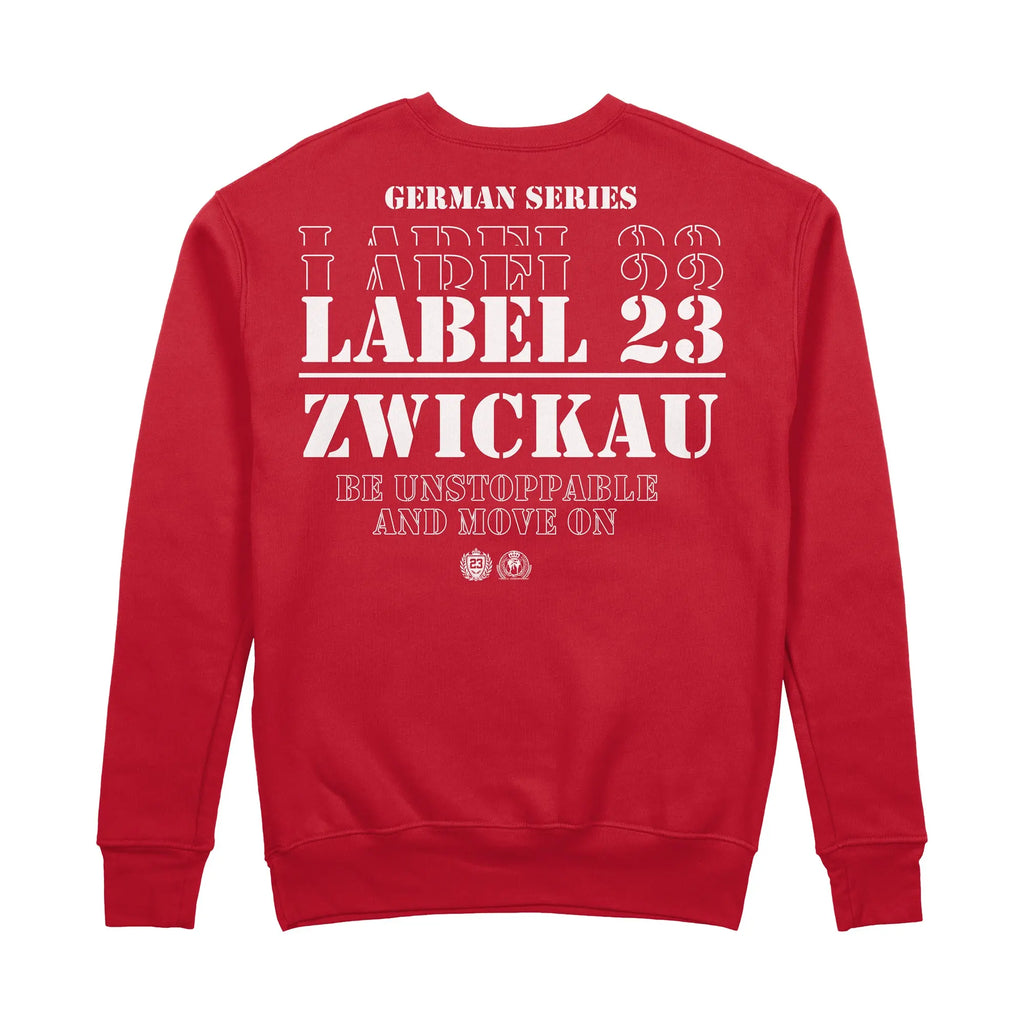Herren Sweatshirt GSL23 Zwickau rot-weiss Label 23