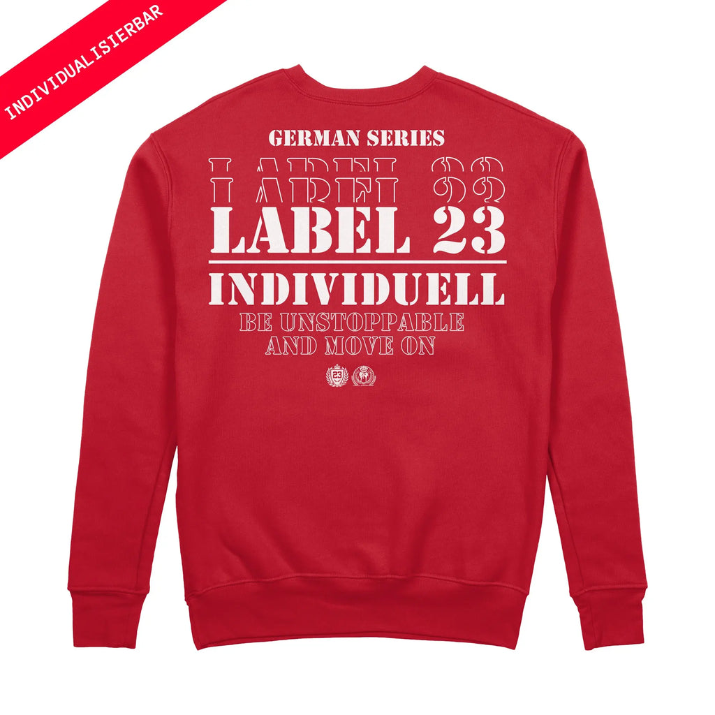 Herren Sweatshirt GSL23 Individuell rot Label 23