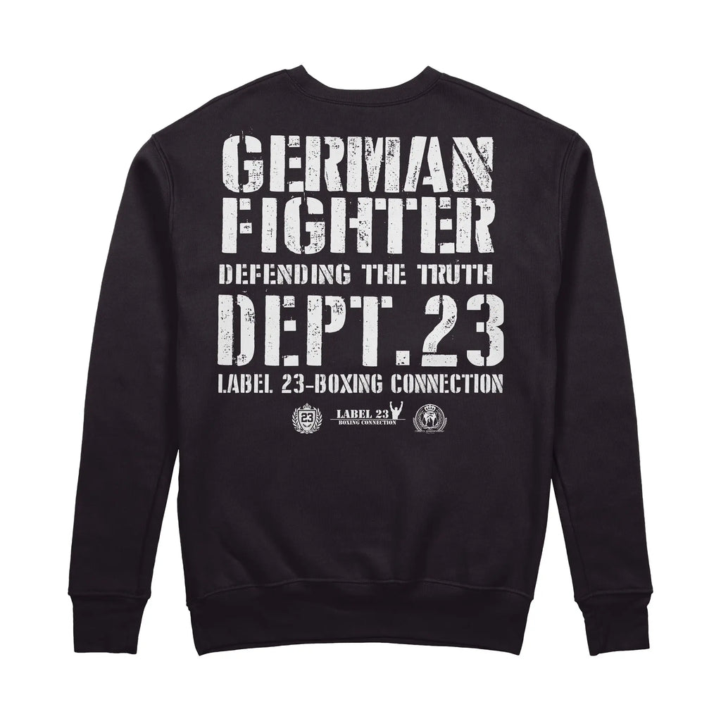 Herren Sweatshirt Defending schwarz Label 23