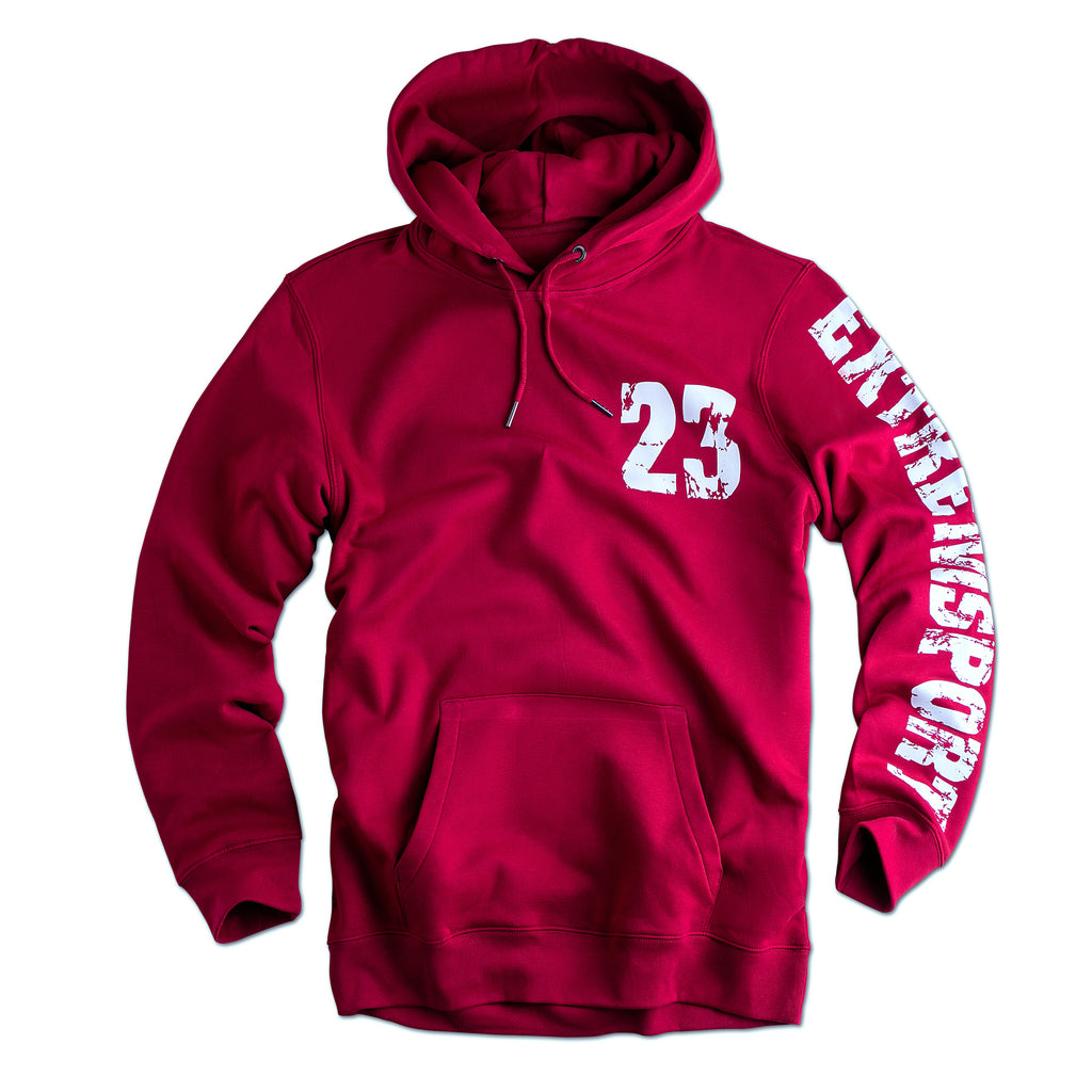 Herren Hoodie Extremsport weinrot Label 23