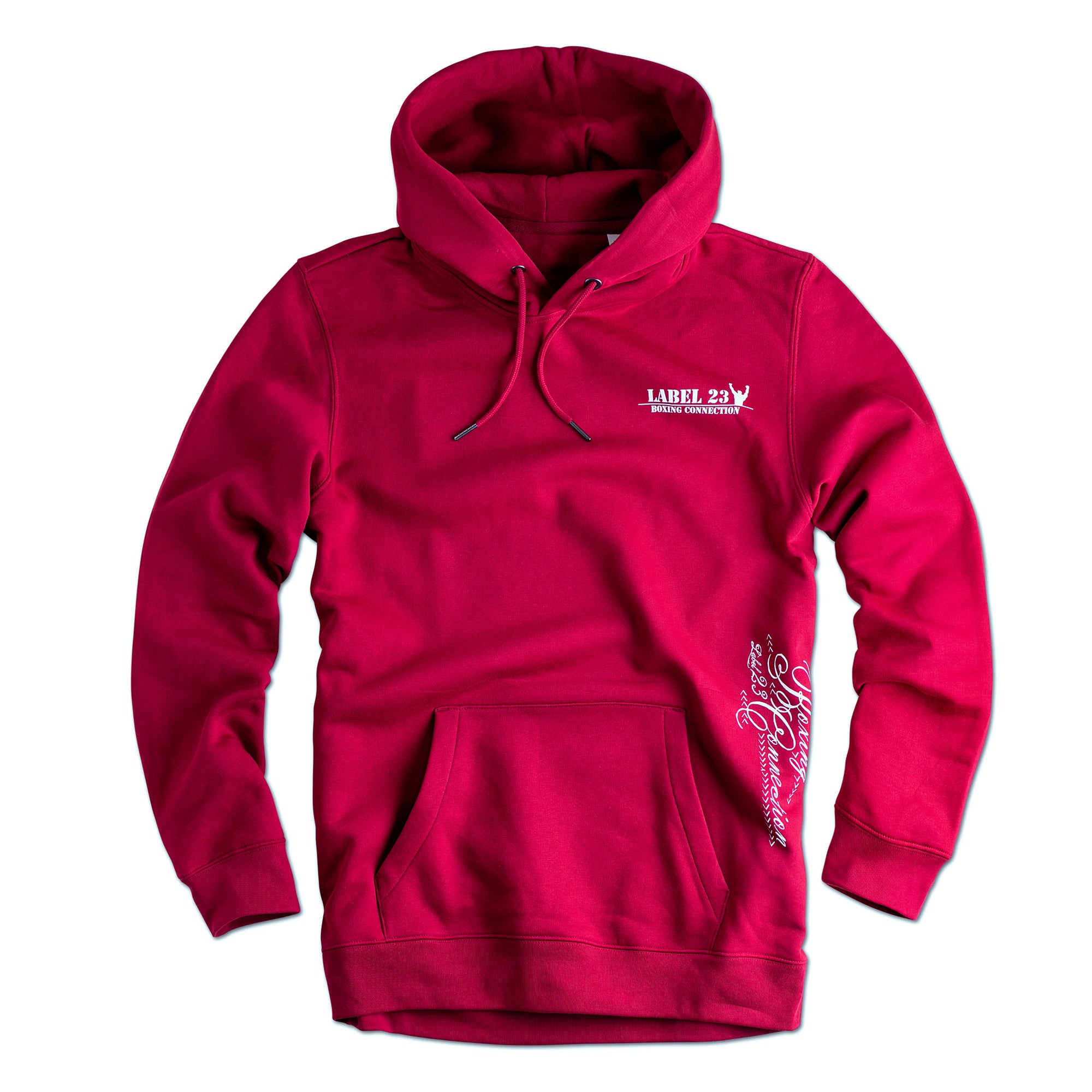 Herren Hoodie BCTA weinrot-weiss