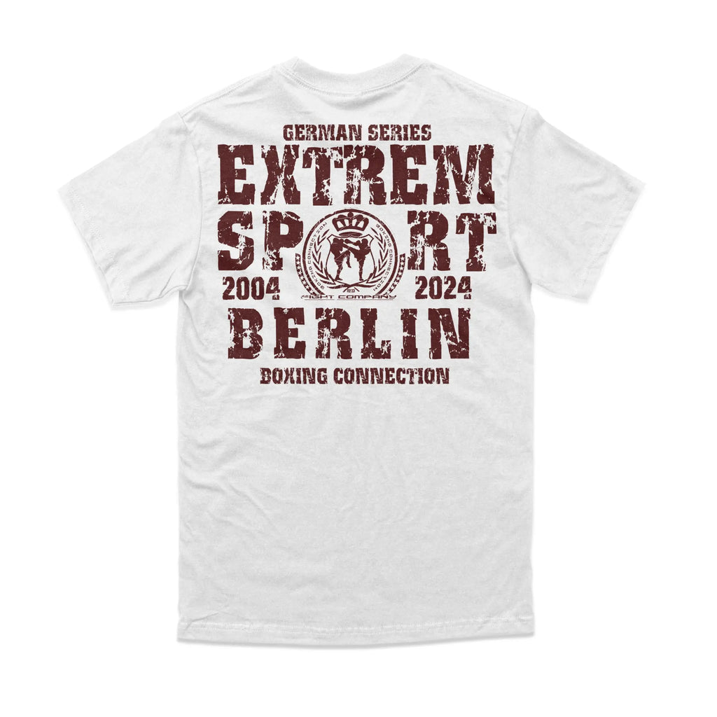 Herren T-Shirt GS2 Extremsport Berlin weiss-weinrot Label 23 Label-23