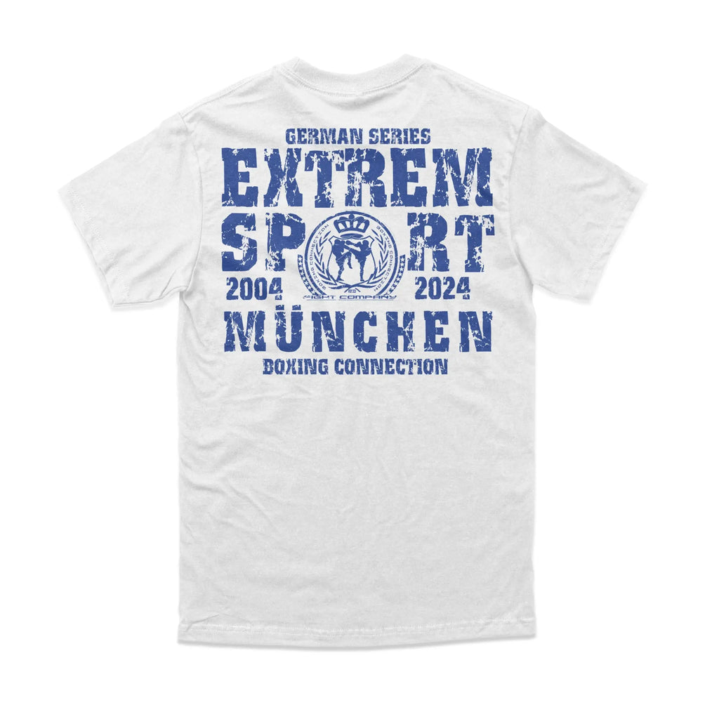 Herren T-Shirt GS2 Extremsport München weiss-blau Label 23 Label-23
