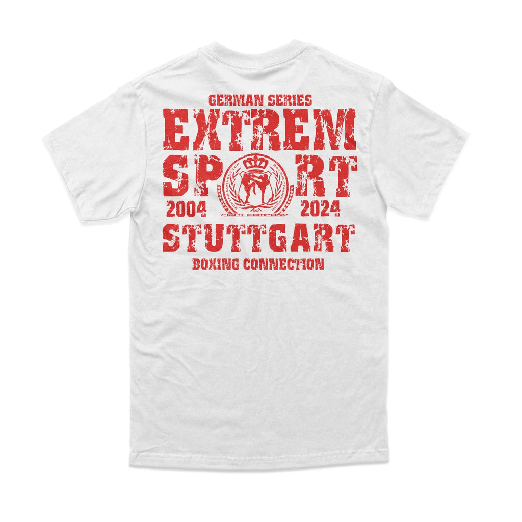 Herren T-Shirt GS2 Extremsport Stuttgart weiss-rot Label 23 Label-23
