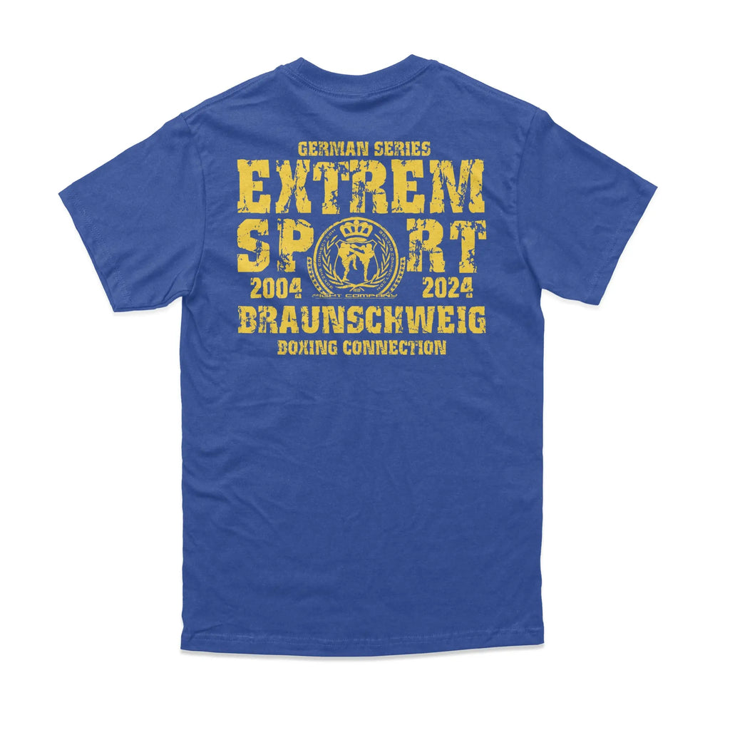 Herren T-Shirt GS2 Extremsport Braunschweig blau-gelb Label 23 Label-23